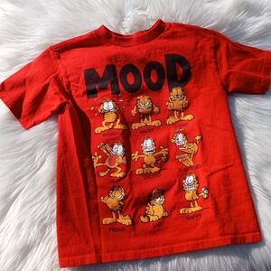 New Garfield Graphic Tee Shirt T-shirt boys size 4 / 5 100% cotton Red Cat nwot